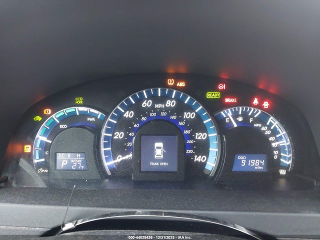 44028426 :رقم المزاد ، 4T1BD1FK3CU004659 vin ، 2012 Toyota Camry Hybrid Xle مزاد بيع