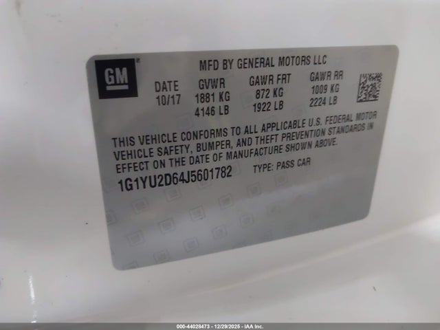 2018 CHEVROLET CORVETTE 1G1YU2D64J5601782 Photo 8