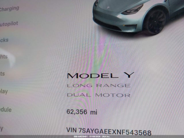 2022 TESLA MODEL Y 7SAYGAEEXNF543568 Photo 6