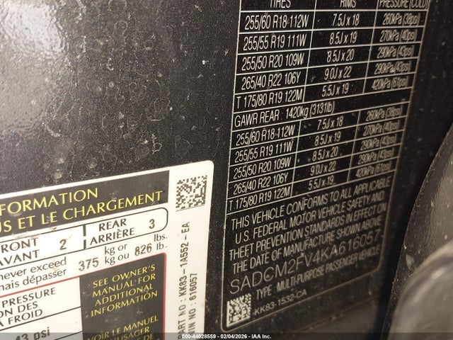 2019 JAGUAR F-PACE SADCM2FV4KA616057 Photo 8