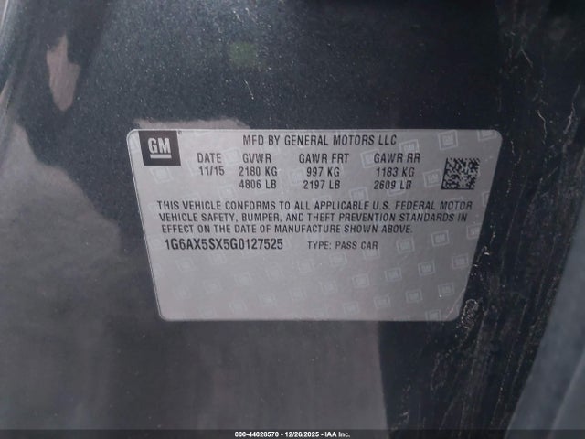 2016 CADILLAC CTS 1G6AX5SX5G0127525 Photo 8