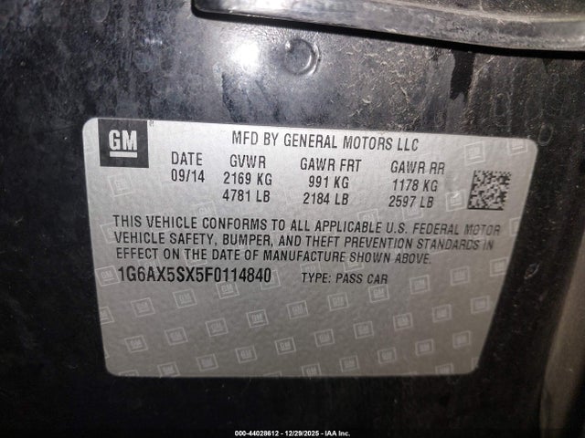 2015 CADILLAC CTS 1G6AX5SX5F0114840 Photo 8