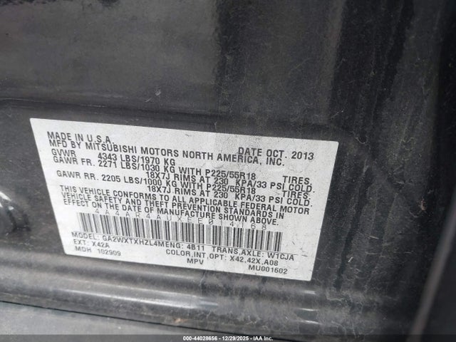 2014 MITSUBISHI OUTLANDER SPORT 4A4AR4AUXEE014168 Photo 8