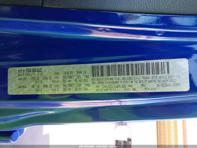 2019 JEEP WRANGLER UNLIMITED 1C4HJXDG1KW601935 Photo 8