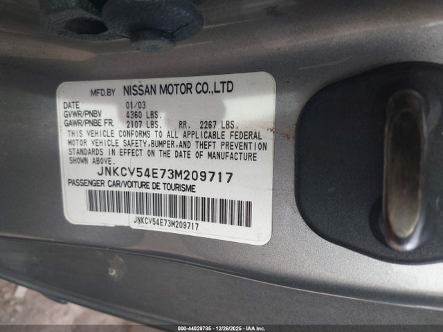 2003 INFINITI G35 JNKCV54E73M209717 Photo 8