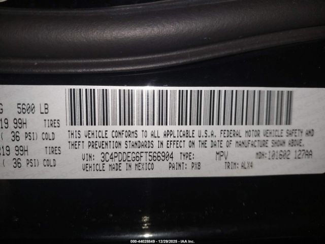 2015 DODGE JOURNEY 3C4PDDEG6FT566904 Photo 8
