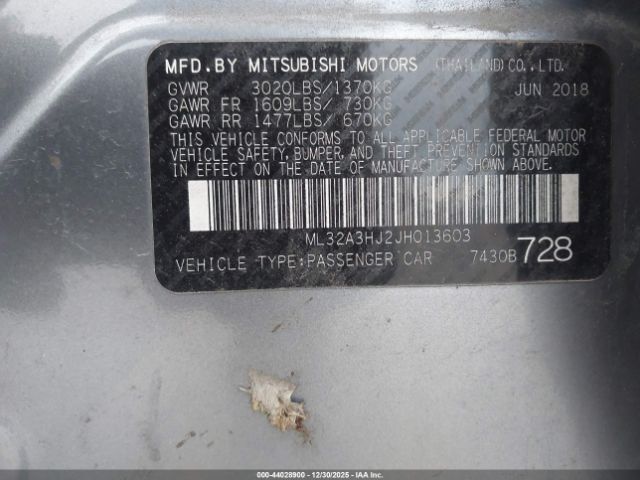 2018 MITSUBISHI MIRAGE ML32A3HJ2JH013603 Photo 8