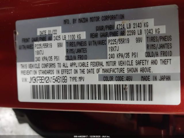 2022 MAZDA CX-5 JM3KFBEM2N1546189 Photo 8