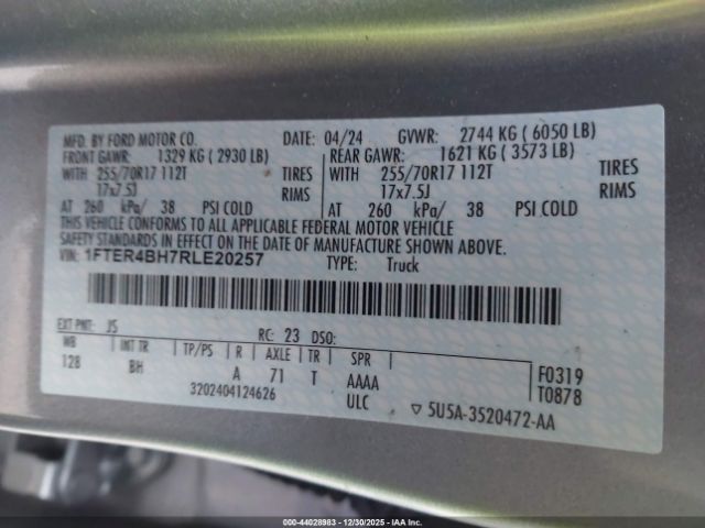 2024 FORD RANGER 1FTER4BH7RLE20257 Photo 8