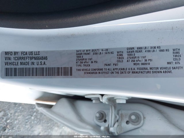 2023 RAM 1500 1C6RREFT9PN664846 Photo 8