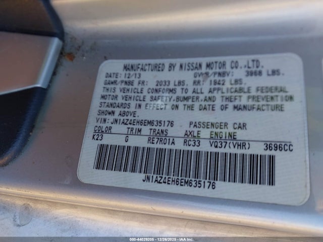 2014 NISSAN 370Z JN1AZ4EH6EM635176 Photo 8