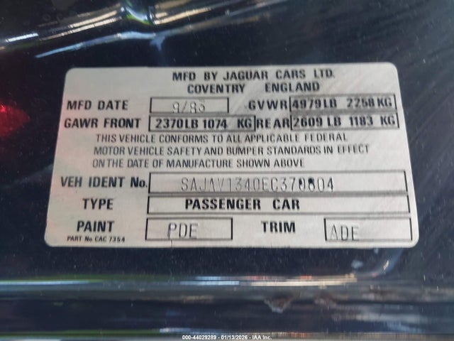 1984 JAGUAR XJ6 SAJAV1340EC370804 Photo 8