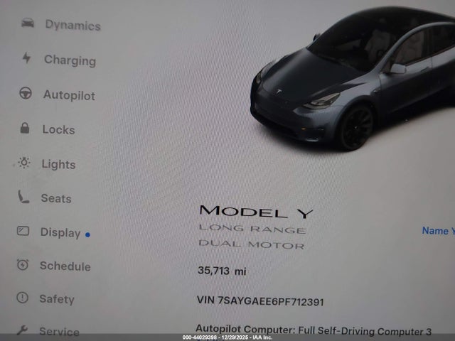 2023 TESLA MODEL Y 7SAYGAEE6PF712391 Photo 6