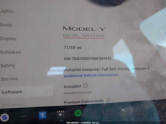 2022 TESLA MODEL Y 7SAYGDEF0NF391410 Photo 6