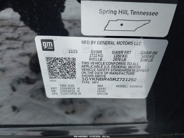 2024 CADILLAC XT5 1GYKNBR45RZ721252 Photo 8