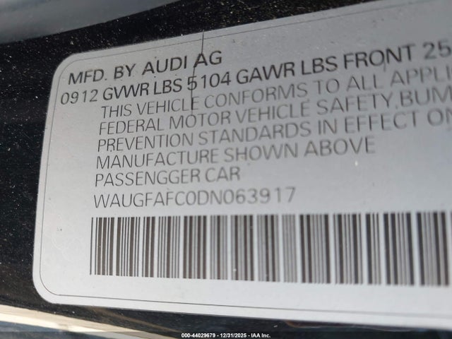 2013 AUDI A6 WAUGFAFC0DN063917 Photo 8