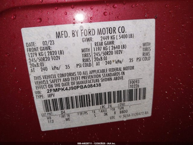 Ford Edge St-line 2023 2FMPK4J90PBA08438 Image 9