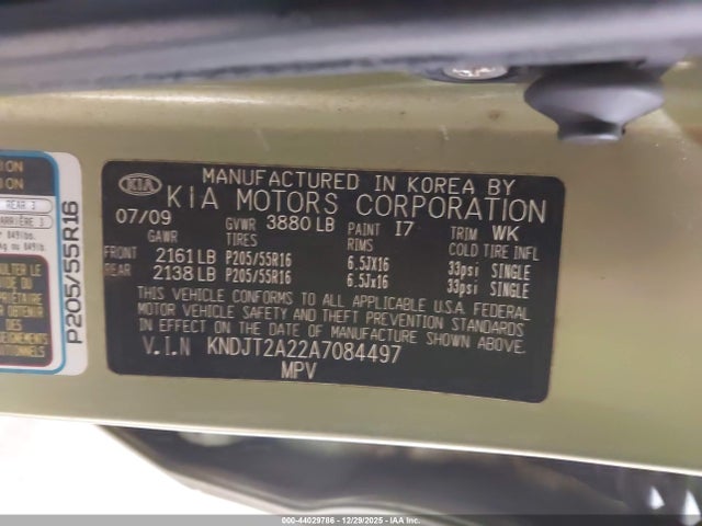 2010 KIA SOUL KNDJT2A22A7084497 Photo 8
