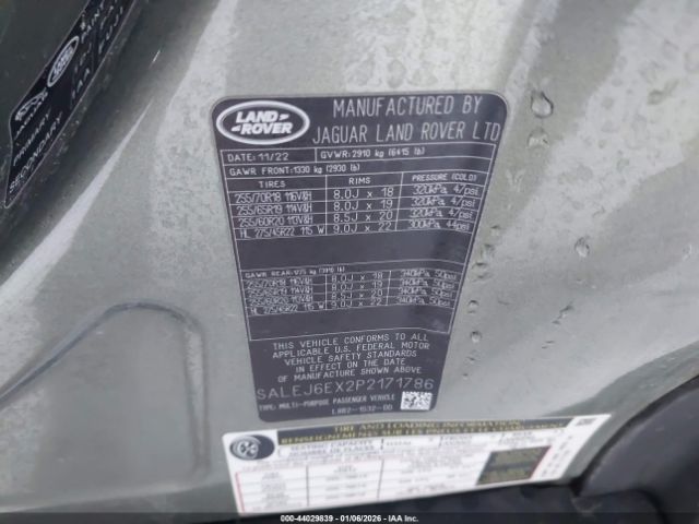 2023 LAND ROVER DEFENDER SALEJ6EX2P2171786 Photo 8