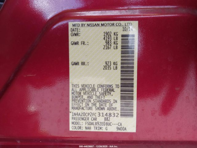 2015 NISSAN LEAF 1N4AZ0CP2FC314832 Photo 8