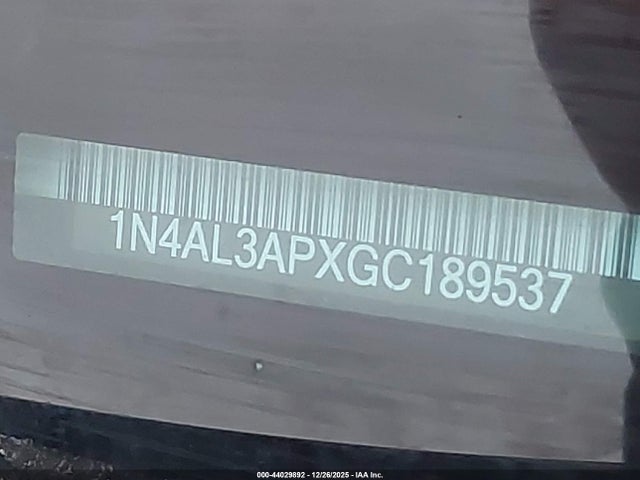 1N4AL3APXGC189537 Nissan Altima 2.5 Sr