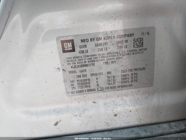 Buick Encore Preferred 2017 KL4CJASB9HB072792 Image 9