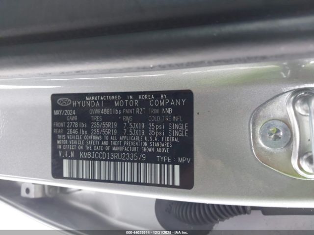 2024 HYUNDAI TUCSON HYBRID KM8JCCD13RU233579 Photo 8