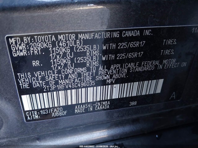 Toyota Rav4 Xle 2025 2T3P1RFV4SC496035 Image 9