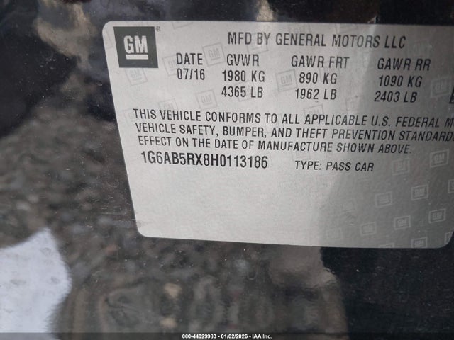 2017 CADILLAC ATS 1G6AB5RX8H0113186 Photo 8