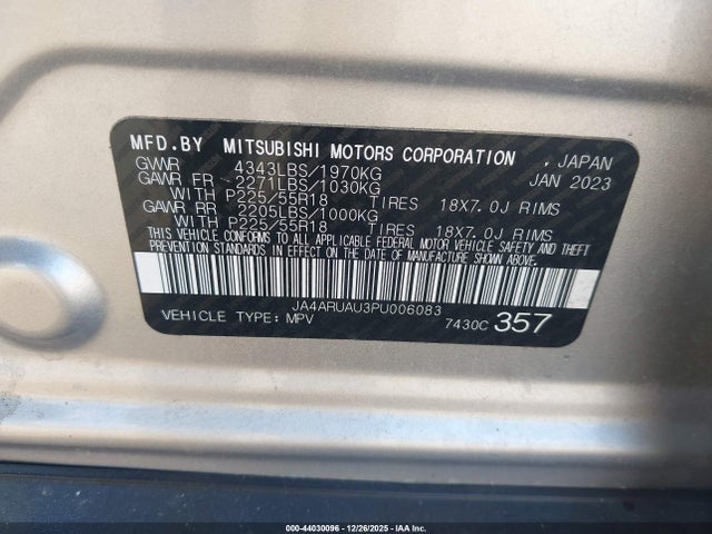 2023 MITSUBISHI OUTLANDER SPORT JA4ARUAU3PU006083 Photo 8