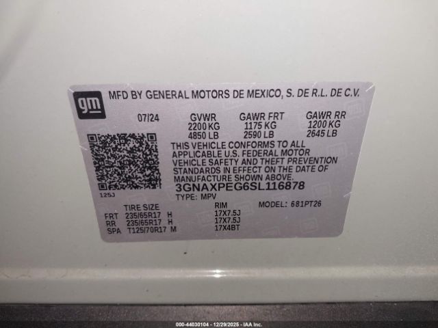 2025 CHEVROLET EQUINOX 3GNAXPEG6SL116878 Photo 8