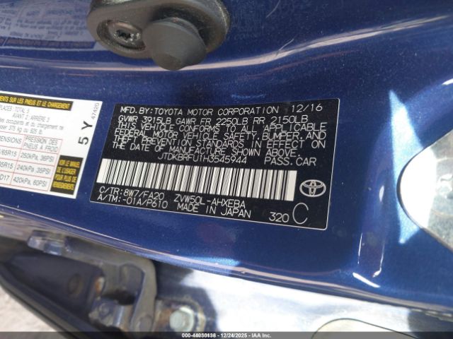 2017 TOYOTA PRIUS JTDKBRFU1H3545944 Photo 8