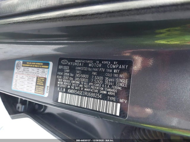 Aukcja sprzedaży 2024 Hyundai Palisade Limited, vin: KM8R54GE1RU688254, numer aukcji: 44030137
