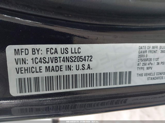 2022 JEEP WAGONEER 1C4SJVBT4NS205472 Photo 8