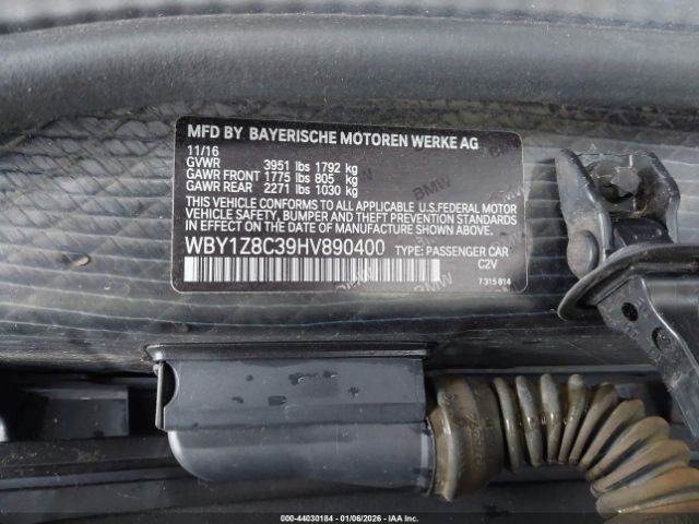 2017 BMW I3 WBY1Z8C39HV890400 Photo 8