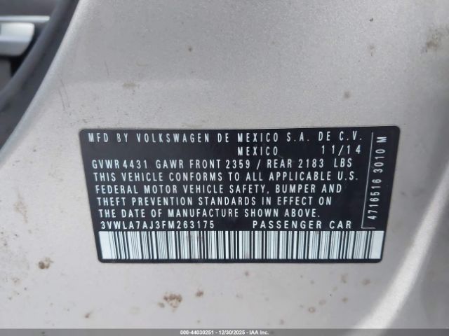 2015 VOLKSWAGEN JETTA 3VWLA7AJ3FM263175 Photo 8