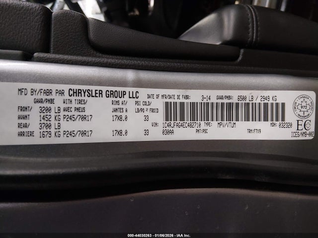 Aukcja sprzedaży 2014 Jeep Grand Cherokee Laredo, vin: 1C4RJFAG4EC482710, numer aukcji: 44030263