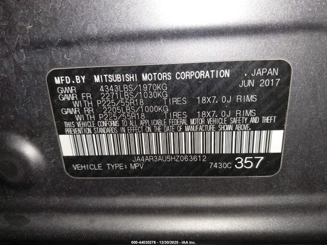 2017 MITSUBISHI OUTLANDER SPORT JA4AR3AU5HZ063612 Photo 8