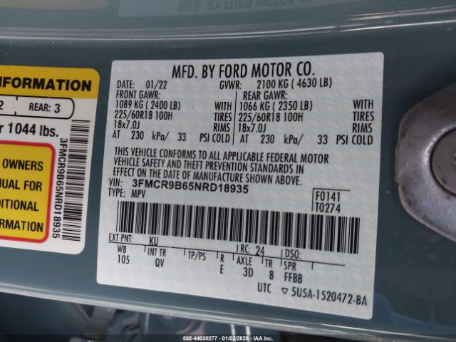 2022 FORD BRONCO SPORT 3FMCR9B65NRD18935 Photo 8