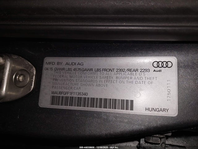2015 AUDI A3 WAUBFGFF1F1135340 Photo 8