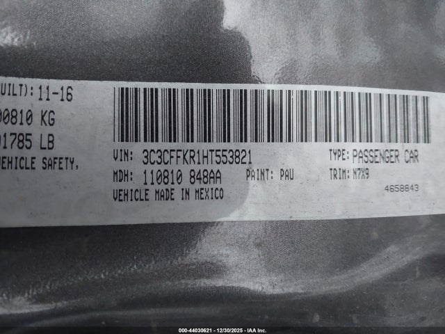 2017 FIAT 500 3C3CFFKR1HT553821 Photo 8
