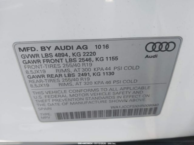 2017 AUDI Q3 WA1JCCFSXHR008940 Photo 8