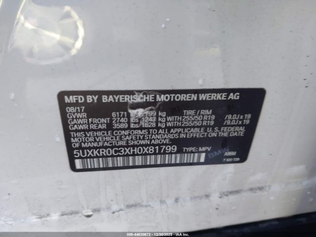2017 BMW X5 5UXKR0C3XH0X81799 Photo 8