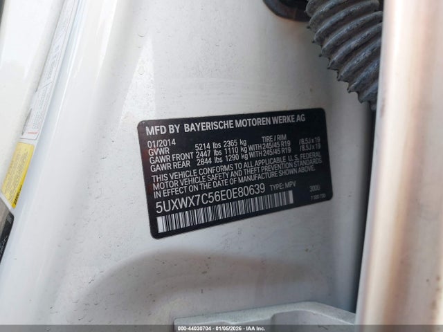 5UXWX7C56E0E80639 BMW X3 Xdrive35i