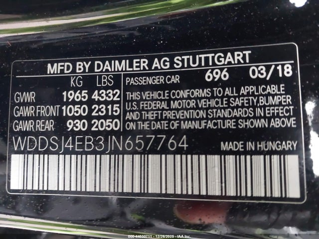 Mercedes-Benz CLA 250 2018 WDDSJ4EB3JN657764 Image 9