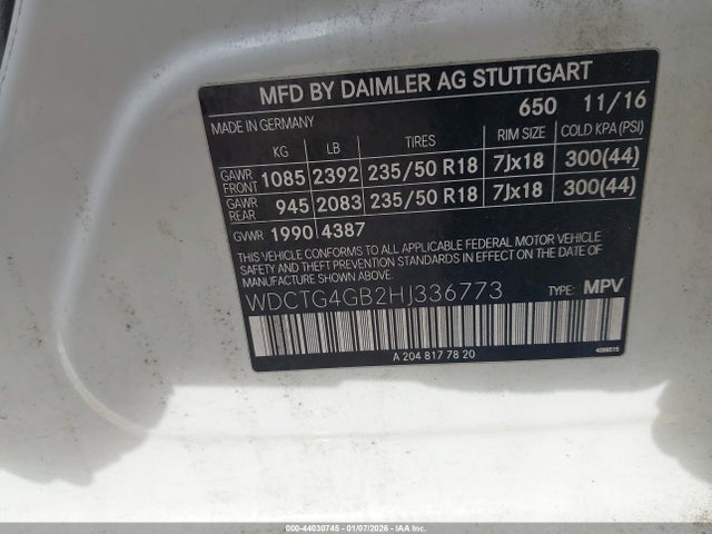 2017 MERCEDES-BENZ GLA 250 WDCTG4GB2HJ336773 Photo 8