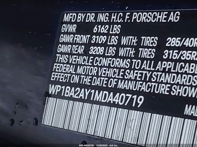 2021 PORSCHE CAYENNE COUPE WP1BA2AY1MDA40719 Photo 8