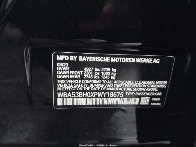 2023 BMW 530 WBA53BH0XPWY18675 Photo 8