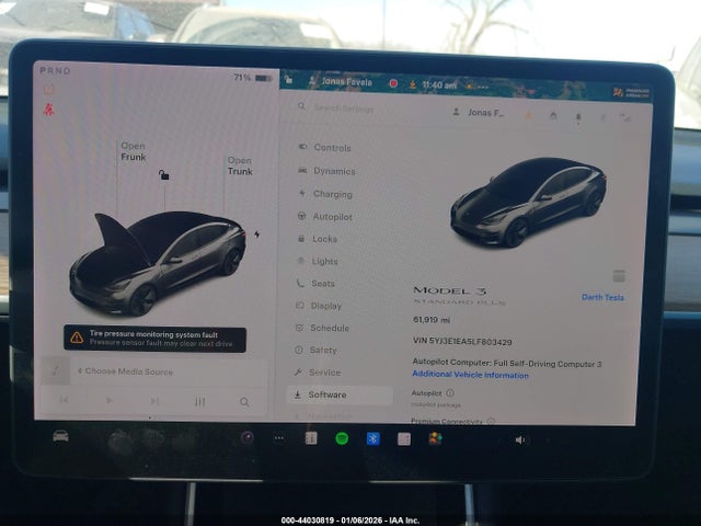 Aukcja sprzedaży 2020 Tesla Model 3 Standard Range Plus Rear-wheel Drive/standard Range Rear-wheel Drive, vin: 5YJ3E1EA5LF803429, numer aukcji: 44030819