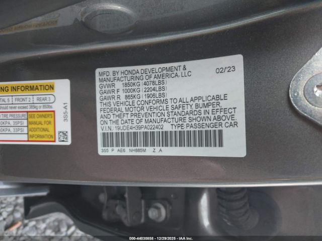 2023 ACURA INTEGRA 19UDE4H39PA022402 Photo 8